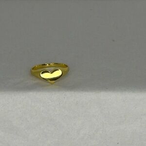 Gold plated heart shaped ring